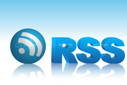 Blue RSS Globe Logo